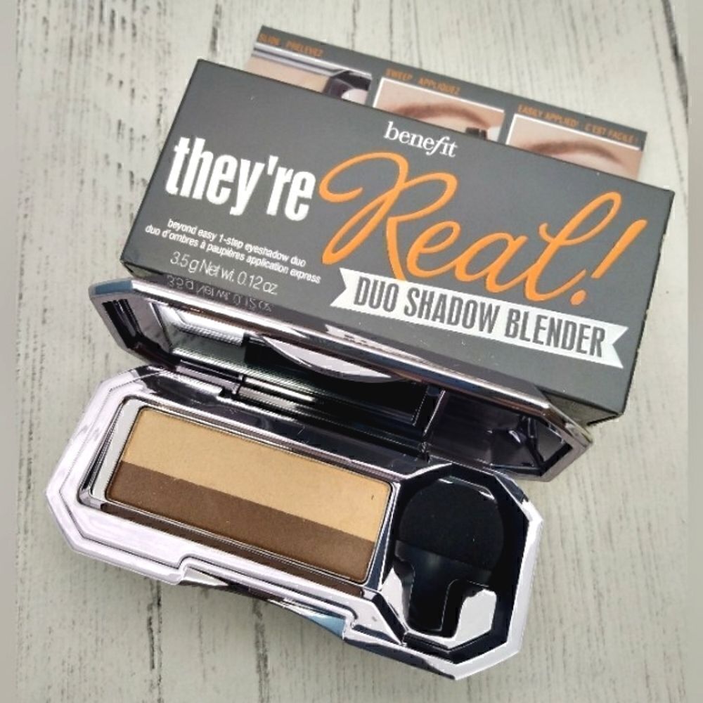 Benefit They're Real Duo Eyeshadow Blender Foxy Fawn NIB Makeup …